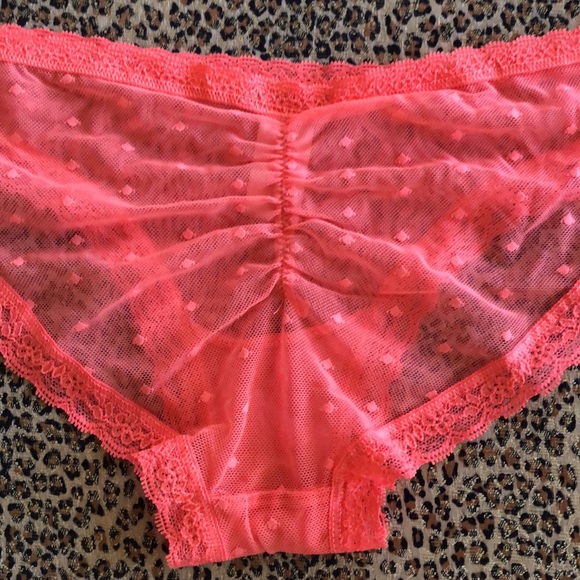 Victoria Secrets neon pink cheeky petite XS sheer panty - Picture 6 of 12
